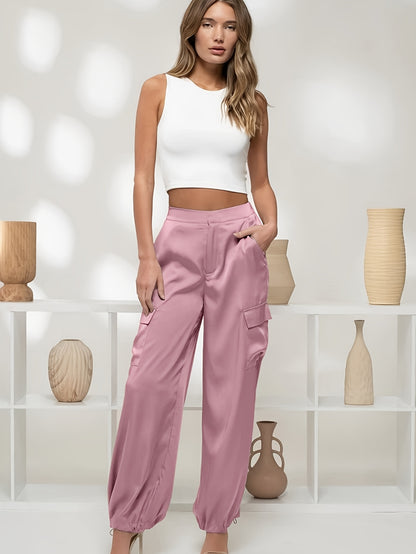 CARGA – Cargohose mit hohem Bund & weitem Bein
