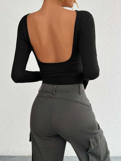UBACK – Figurbetontes Langarmshirt mit Rückenausschnitt