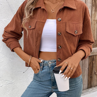OLID – Einfarbige Button-Front Jacke