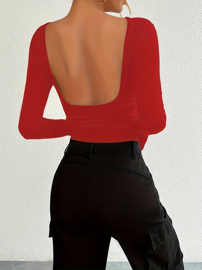 UBACK – Figurbetontes Langarmshirt mit Rückenausschnitt