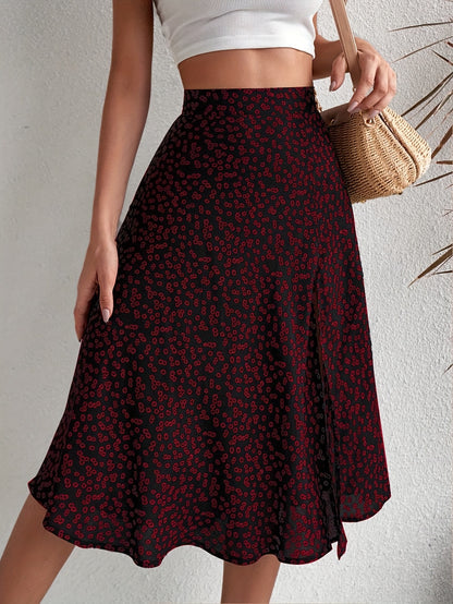 BLOOM – Boho-Chic High-Waist Midi-Rock