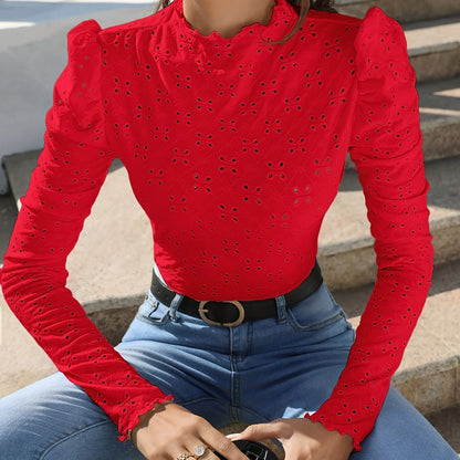 FREN – Französisches Blusenshirt mit Stickdetails