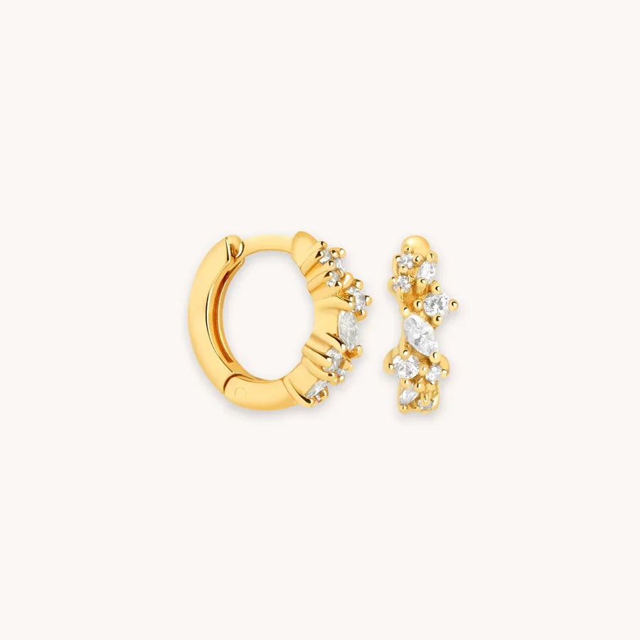 Crystal Cluster Huggies Ohringe