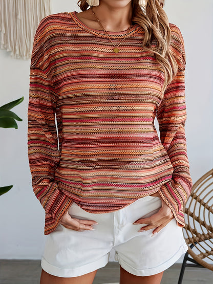 LOVA – Elegantes Langarm Streifenshirt