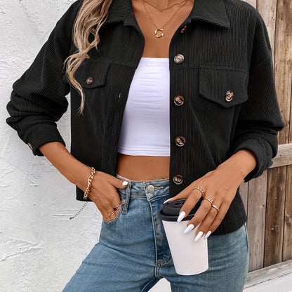 OLID – Einfarbige Button-Front Jacke