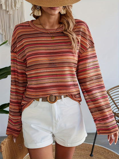 LOVA – Elegantes Langarm Streifenshirt