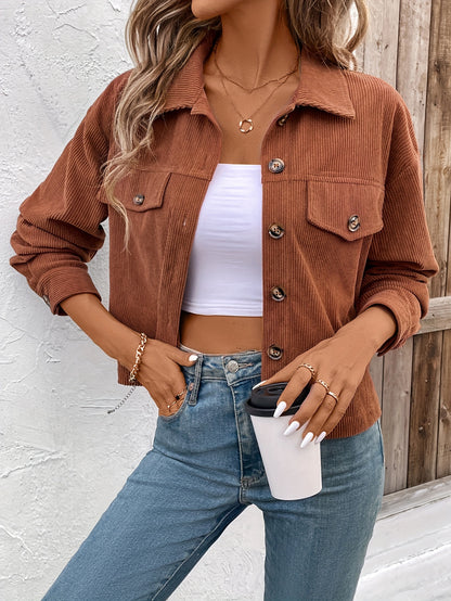 OLID – Einfarbige Button-Front Jacke