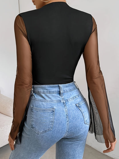 FLARE – Eleganter Crew Neck Bodysuit