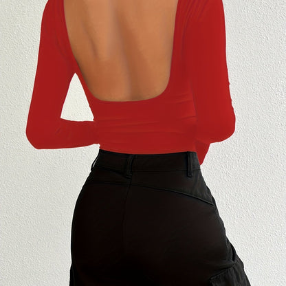 UBACK – Figurbetontes Langarmshirt mit Rückenausschnitt