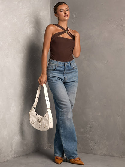 CORSET – Bodysuit mit Metallverzierung