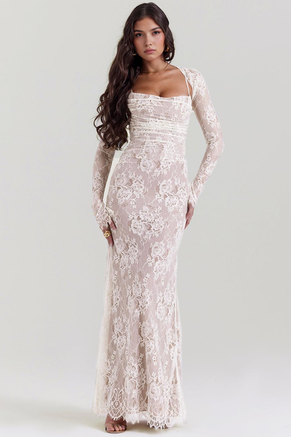 CELESTE - Spitzen Maxi Kleid