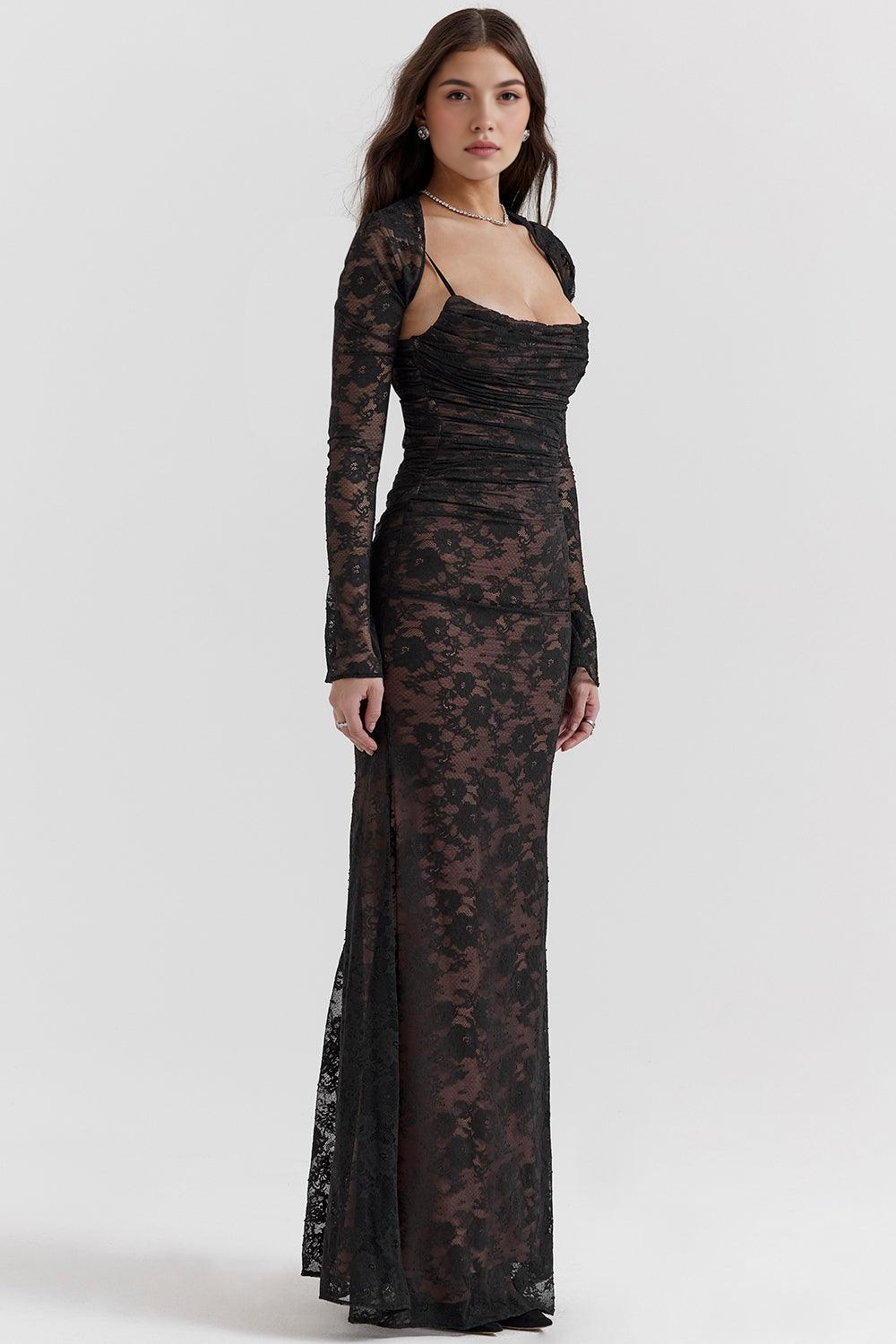 CELESTE - Spitzen Maxi Kleid