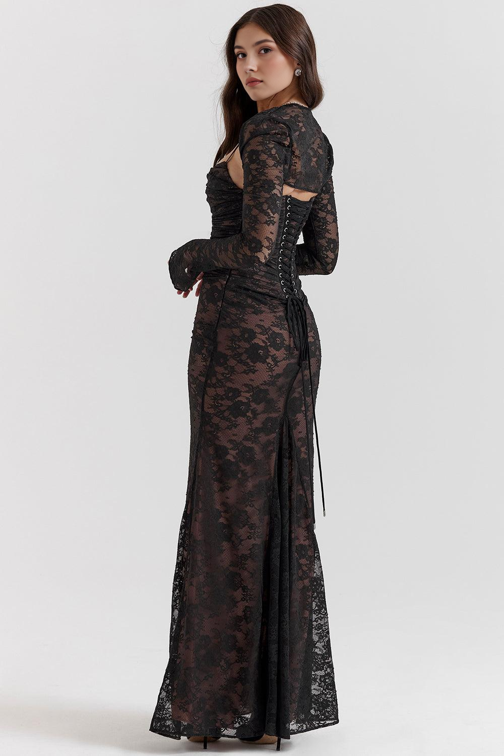 CELESTE - Spitzen Maxi Kleid