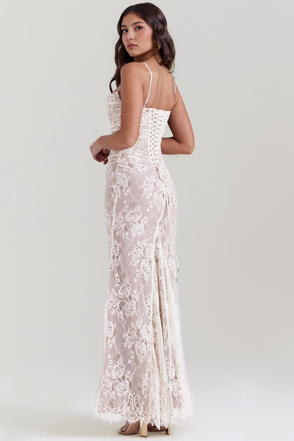 CELESTE - Spitzen Maxi Kleid