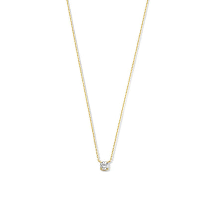 Cléa Moissanite Stein Halskette | Gold 14k
