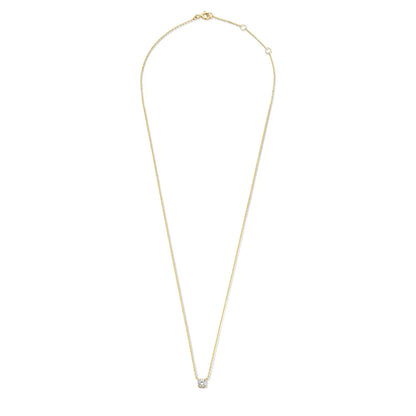 Cléa Moissanite Stein Halskette | Gold 14k