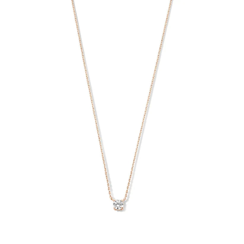 Cléa Moissanite Stein Halskette | Gold 14k